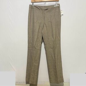 Pendleton 100% Virgin Wool Plaid Dress Pants Womens 8 Brown Career Trousers NWT
